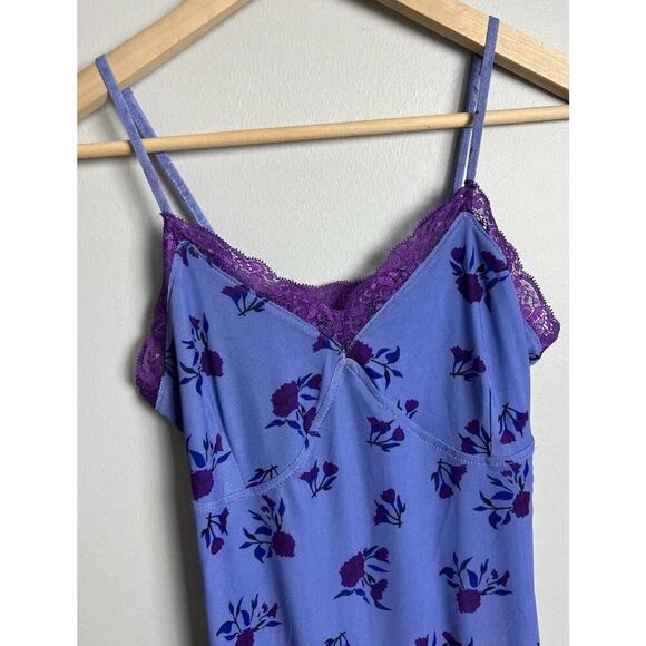 Wild Fable Lavender Purple Floral Lace Trim Mini Slip Dress Size Small Women’s - Picture 4 of 9